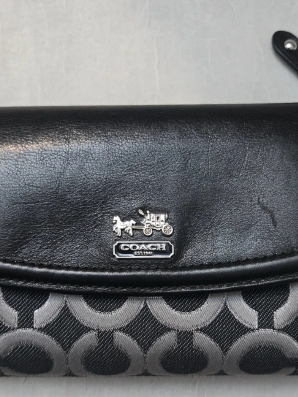 Coach Madison Op Art Trifold Wallet